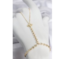 Gold Renk Pirinç Zirkon Taşlı Göz Model Şahmeran TJ-SN779