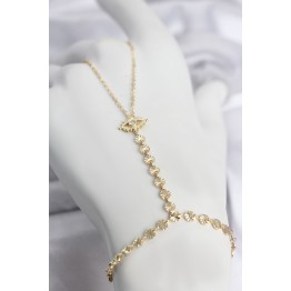 Gold Renk Pirinç Zirkon Taşlı Göz Model Şahmeran TJ-SN779