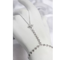 Gümüş Renk Pirinç Zirkon Taşlı Göz Model Şahmeran TJ-SN780