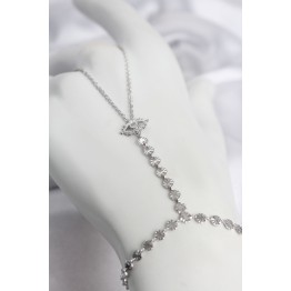 Gümüş Renk Pirinç Zirkon Taşlı Göz Model Şahmeran TJ-SN780
