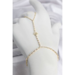 Gold Renk Pirinç Zirkon Taşlı Yıldız Model Şahmeran TJ-SN789
