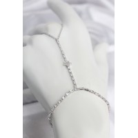 Gümüş Renk Pirinç Zirkon Taşlı Yıldız Model Şahmeran TJ-SN790
