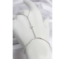 Gümüş Renk Pirinç Zirkon Taşlı Yıldız Model Şahmeran TJ-SN790