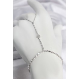 Gümüş Renk Pirinç Zirkon Taşlı Yıldız Model Şahmeran TJ-SN790