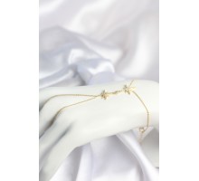 Pirinç Gold Renk Kutup Yıldızı Model Zirkon Taşlı Şahmeran TJ-SN797