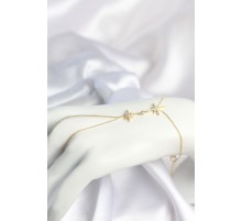Pirinç Gold Renk Kutup Yıldızı Model Zirkon Taşlı Şahmeran TJ-SN797