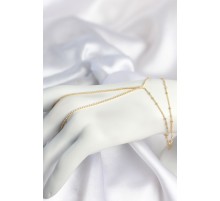 Gold Renk Minimal Zirkon Taşlı Su Yolu Model Şahmeran TJ-SN807