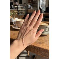 Gold Renk Pembe ve Beyaz Zirkon Taşlı Model Şahmeran TJ-SN814