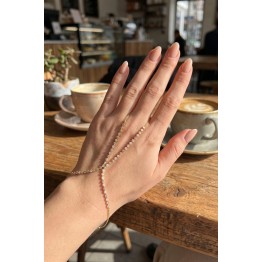 Gold Renk Pembe ve Beyaz Zirkon Taşlı Model Şahmeran TJ-SN814