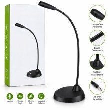 Multimedia Masaüstü Mikrofonu 3.5mm Jack Esnek Boyunlu CM203