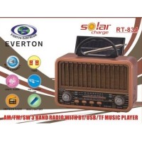 Güneş Enerjili Bluetoothlu Nostaljik Radyo RT-834