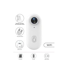 Aksiyon Kamerası 1080 P Manyetik Giyilebilir Geniş Açılı Klips Tasarımlı Kamera CMR34 Beyaz