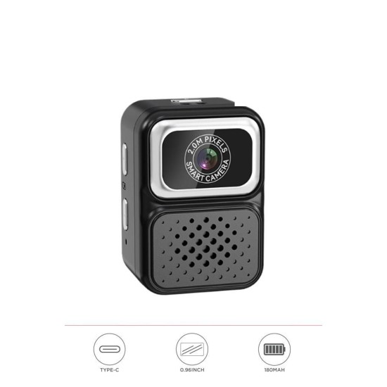 Dijital Fotoğraf Makineleri Video Kamera Mini Anahtarlık 480P CMR36 Siyah