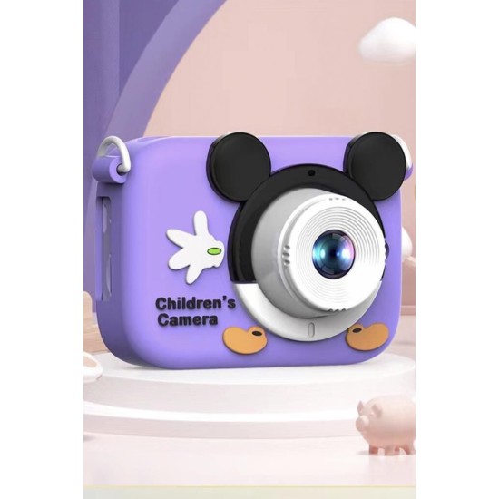 toptan-xml-dropshipping-Dijital Fotoğraf Makineleri Oyunlu Çocuk Kamerası 1080P Hd CMR16 Mor
