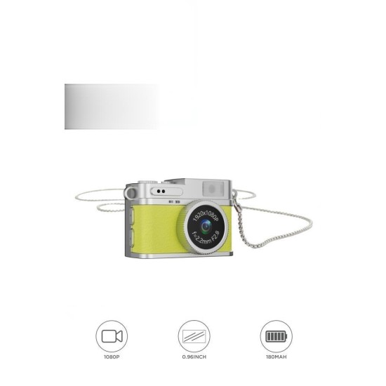 Dijital Fotoğraf Makineleri Video Kamera Mini Anahtarlık 1080P CMR35 Sarı