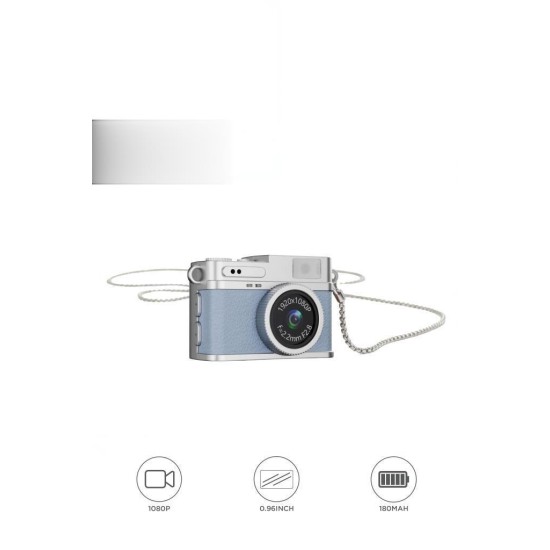 Dijital Fotoğraf Makineleri Video Kamera Mini Anahtarlık 1080P CMR35 Mavi