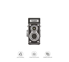 Mini Retro Dijital Fotoğraf Makinesi Video Kamera 1080P CMR44 Siyah