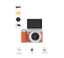 Dijital Fotoğraf Video Kamera Wifi 5K CMR45 Turuncu