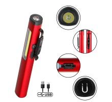 Şarjlı Mıknatıslı Çalışma Lambası Cep Feneri Güçlü LED Aydınlatma Pratik Kullanım WT-307-S