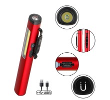 Şarjlı Mıknatıslı Çalışma Lambası Cep Feneri Güçlü LED Aydınlatma Pratik Kullanım WT-307-S
