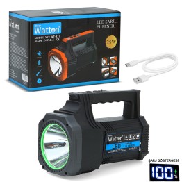 25W LED Şarjlı El Feneri – Kamp, ve Acil Durum için Güçlü Aydınlatma WT-417