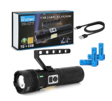 15000 Lümen COB LED Şarjlı El Feneri Ultra Parlak Taşınabilir Güçlü Aydınlatma WT-703