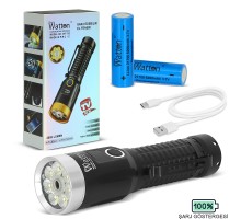 2800 Lümen Özel Seri LED Çalışma Lambası – Yeşil Lazer Özellikli, Mıknatıslı, USB Şarjlı El Feneri WT-735