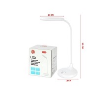 Şarjlı Sarı ve Beyaz Renk Masa Lambası LED Ayarlanabilir Işık Pratik Kullanım WT-005