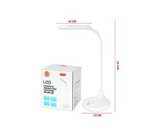 Şarjlı Sarı ve Beyaz Renk Masa Lambası LED Ayarlanabilir Işık Pratik Kullanım WT-005