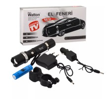 Zoomlu Şarjlı LED El Feneri Uzun Menzilli Profesyonel Aydınlatma Sistemi WT-038