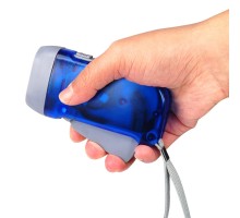 Kurmalı Dinamolu El Feneri LED Güçlü Işık Elektriksiz Kullanım WT-092