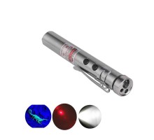 LED Cep Feneri UV Lazer 3 Fonksiyonlu Şarjlı Güçlü Işık Çok Amaçlı Kullanım WT-170