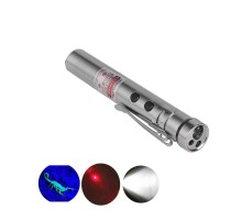 LED Cep Feneri UV Lazer 3 Fonksiyonlu Güçlü Işık Çok Amaçlı Kullanım WT-170