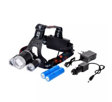 Şarjlı 3 Başlıklı Kafa Lambası Güçlü LED Işık Yüksek Performans WT-256