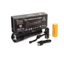 Uzun Menzilli 3000 Lümen LED Fener Yüksek Parlaklık Güçlü Aydınlatma WT-600