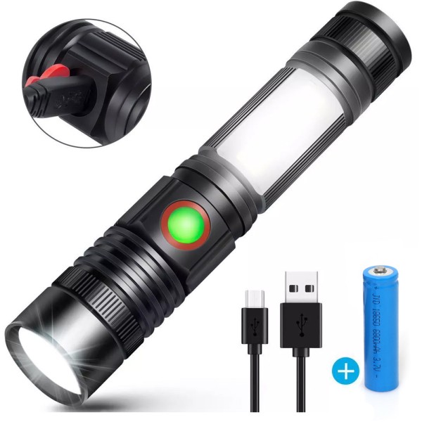 P50 LED El Feneri Geniş Alan Aydınlatma Yüksek Parlaklık Güçlü Işık Performansı ile Uzun Menzilli Kullanım WT-601