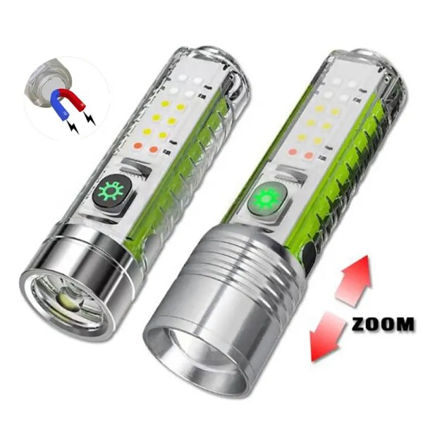8 Fonksiyonlu Şarjlı LED Fener Yüksek Performanslı Güçlü Aydınlatma Sistemi WT-609