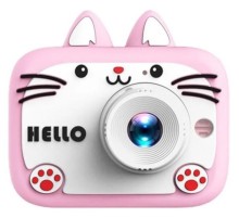 Mini Karikatür Çocuklar Dijital Kamera 1080P Pembe KS102