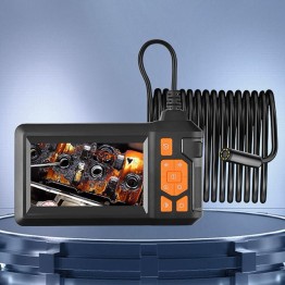 10 Mt Ekranlı 3 Kameralı SD Kart Destekli Endoskop Yılan Kamera Sert Kablo Işıklı + Taşıma Çantası