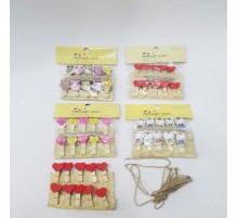 Ahşap Notluk İpli Mandal