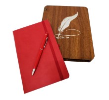 Ahşap Kutulu Defter Kalem
