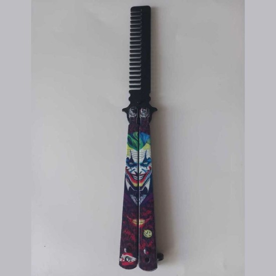 toptan-xml-dropshipping-Metal 21 Cm Kelebek Tarak Joker Tasarımlı