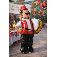 Ramazan Bayramı Süsleme Dekoru - Ramazan Davulcusu Folyo Balon 120 Cm