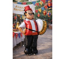 Ramazan Bayramı Süsleme Dekoru - Ramazan Davulcusu Folyo Balon 120 Cm