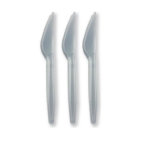 toptan-xml-dropshipping-Gri Renk Lüks Plastik Bıçak 25 Adet