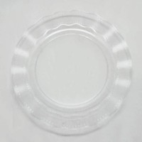 Şeffaf Lüks Plastik Mika Yuvarlak Tabak 22 Cm 6 Adet