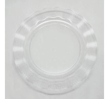 Şeffaf Lüks Plastik Mika Yuvarlak Tabak 22 Cm 6 Adet