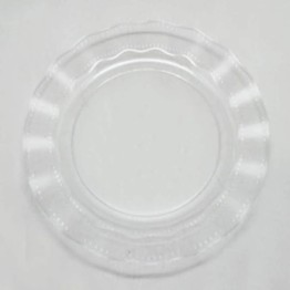 Şeffaf Lüks Plastik Mika Yuvarlak Tabak 22 Cm 6 Adet