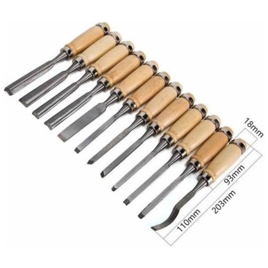 toptan-xml-dropshipping-Profesyonel Ahşap Oyma Bıçak Seti 12 Parça