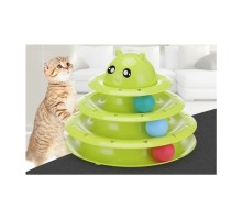 Kedi Oyuncağı 3 Katlı Kulaklı Model Yeşil